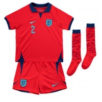 England Kyle Walker #2 Fotballklær Bortedraktsett Barn VM 2022 Kortermet (+ korte bukser)